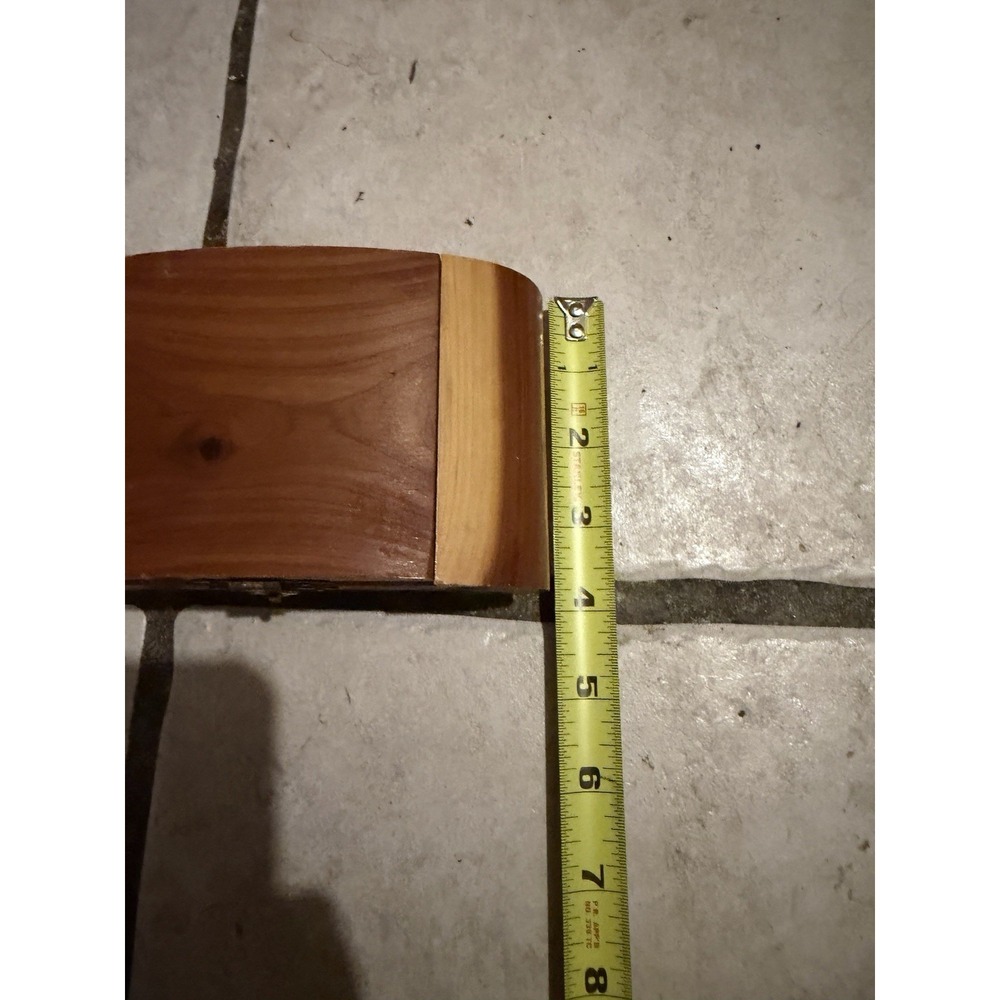 Vtg MidCentury Cedar Rounded Hinged Trinket/keepsake /Jewelry Box Dated 1951 - Picture 6 of 6